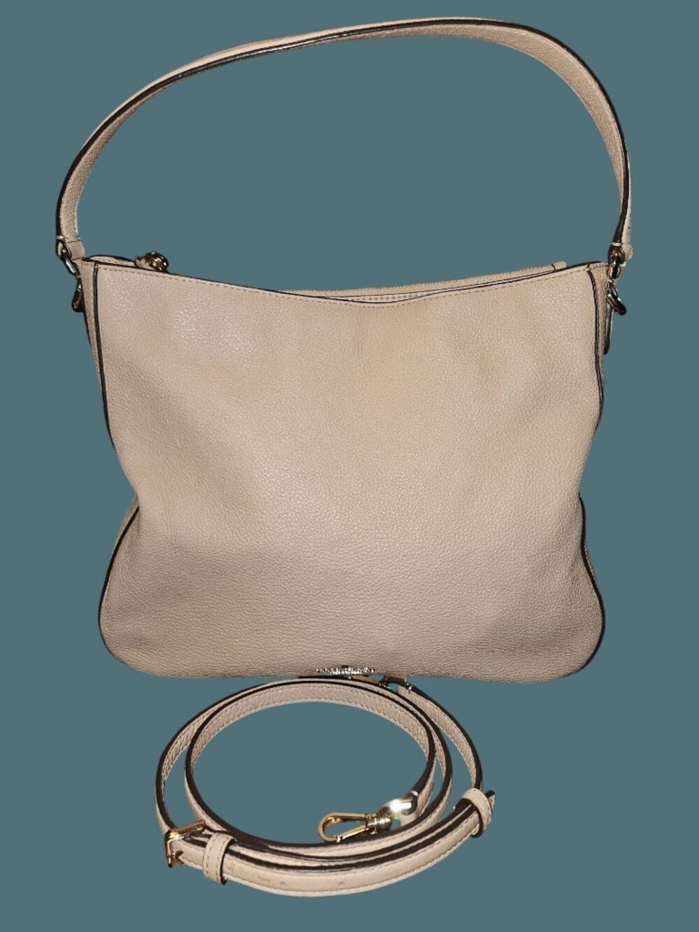 Kate Spade Light Pink Leather Jackson Double Compartment Crossbody Shoulder Bag